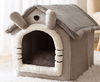 Load image into Gallery viewer, Foldable Dog House Sleep Kennel Removable Nest Warm Enclosed Cave Sofa 0 Petvetx Grey cat Large 