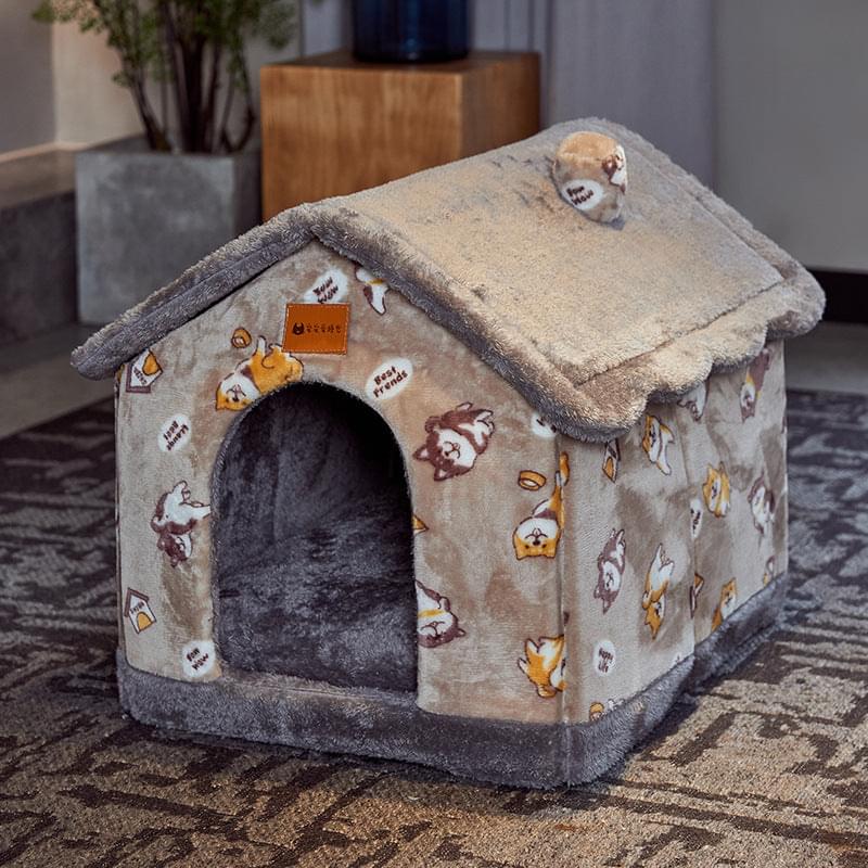 Foldable Dog House Sleep Kennel Removable Nest Warm Enclosed Cave Sofa 0 Petvetx 