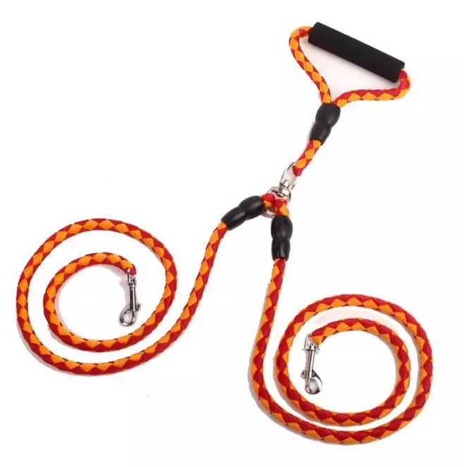 Double-Ended Dog Traction Rope with Collar