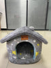 Foldable Dog House Sleep Kennel Removable Nest Warm Enclosed Cave Sofa 0 Petvetx Grey stars Blue Large 