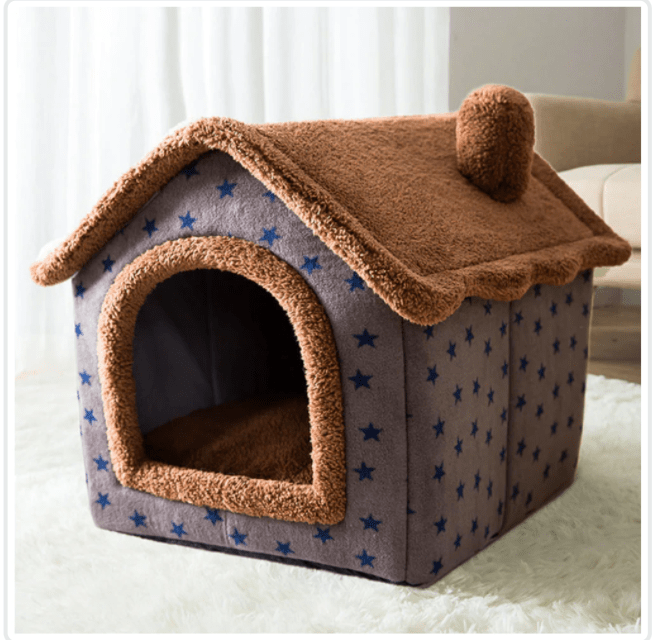 Foldable Dog House Sleep Kennel Removable Nest Warm Enclosed Cave Sofa 0 Petvetx Coffee hut Large 
