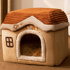 Foldable Dog House Sleep Kennel Removable Nest Warm Enclosed Cave Sofa 0 Petvetx Brown Bear Castle Large 